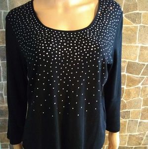 RAFAELLA Crystal Studded Top